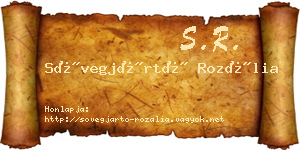 Sövegjártó Rozália névjegykártya